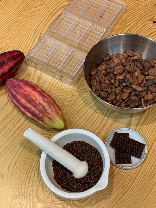②カカオ豆からチョコレートを作ろう！